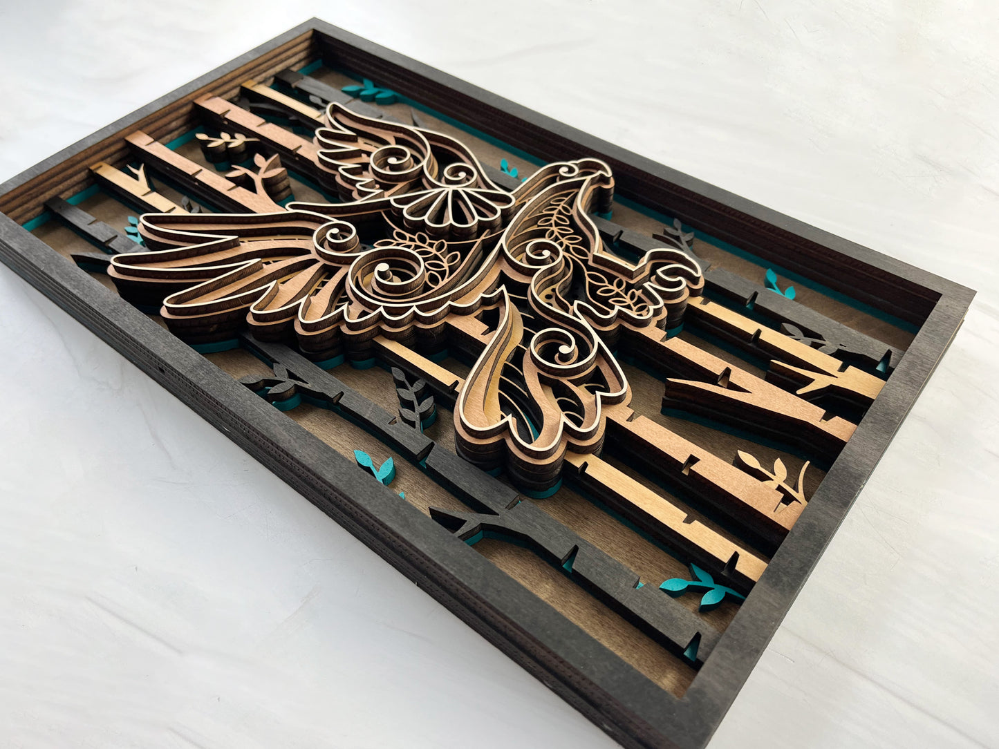 Handcrafted 6-Layer Eagle Wall Art